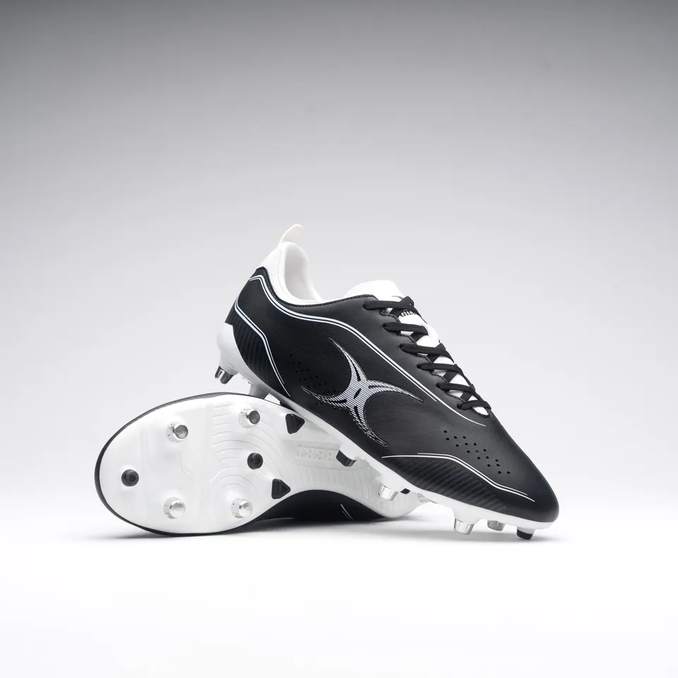 gilbert-rugby-cage-torq-6s-scarpe-rugby-junior-nero image 1