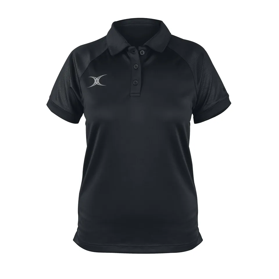 gilbert-rugby-evo-polo-manica-corta-donna-nero-blu-navy image 1