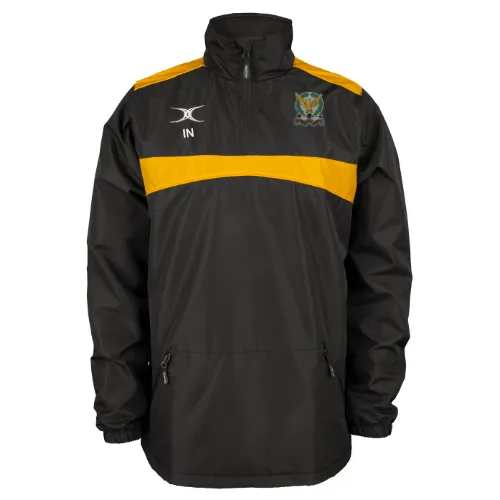 gilbert-rugby-llandaff-north-rfc-photon-bambino-giacca-1-4-zip-nero-oro image 1