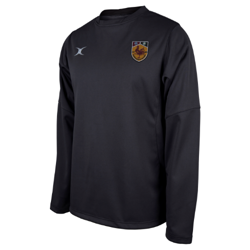 gilbert-rugby-harrogate-rufc-uomo-pro-top-riscaldamento-nero image 1