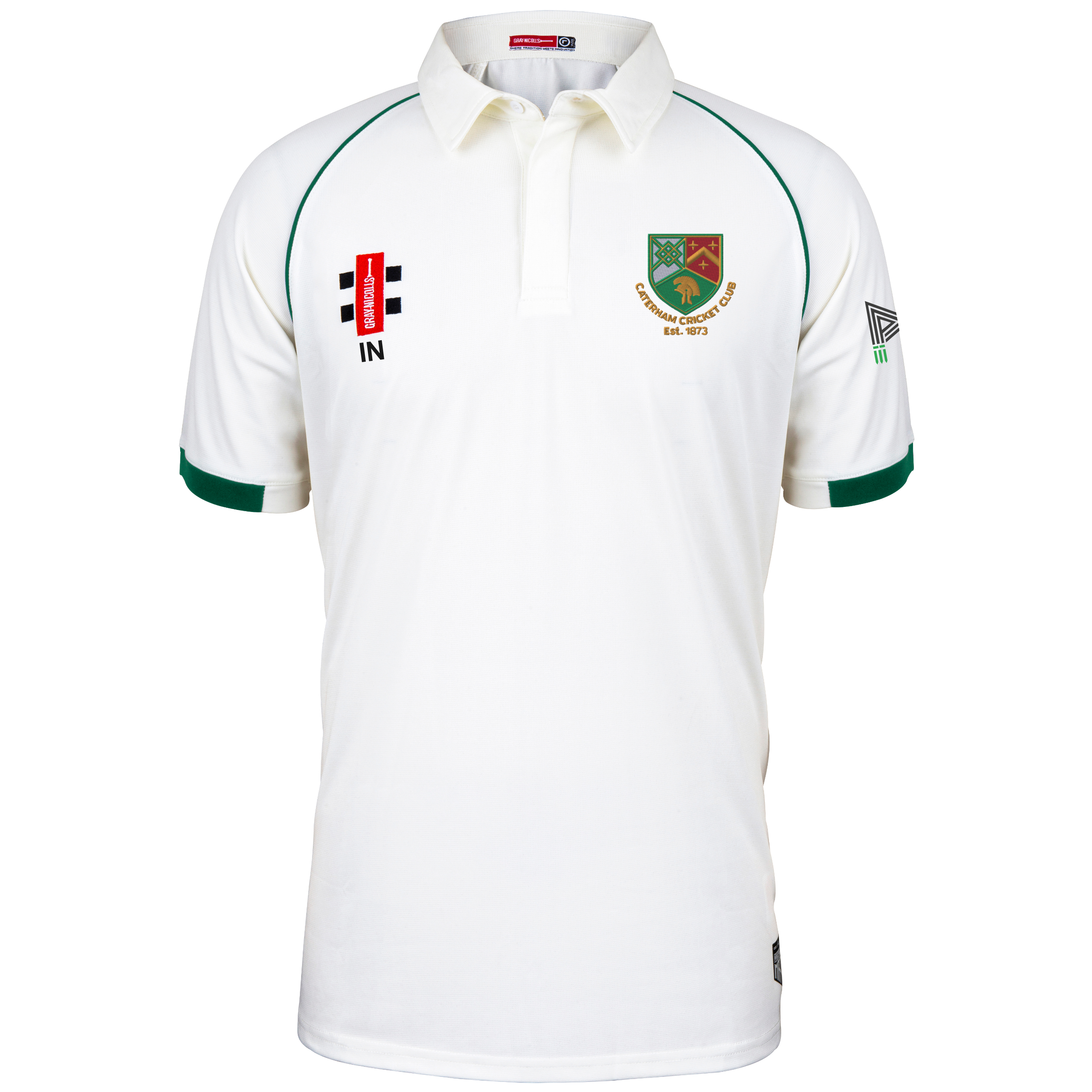 gray-nicolls-caterham-cc-matrix-v2-maglia-cricket-avorio-verde-junior image 1