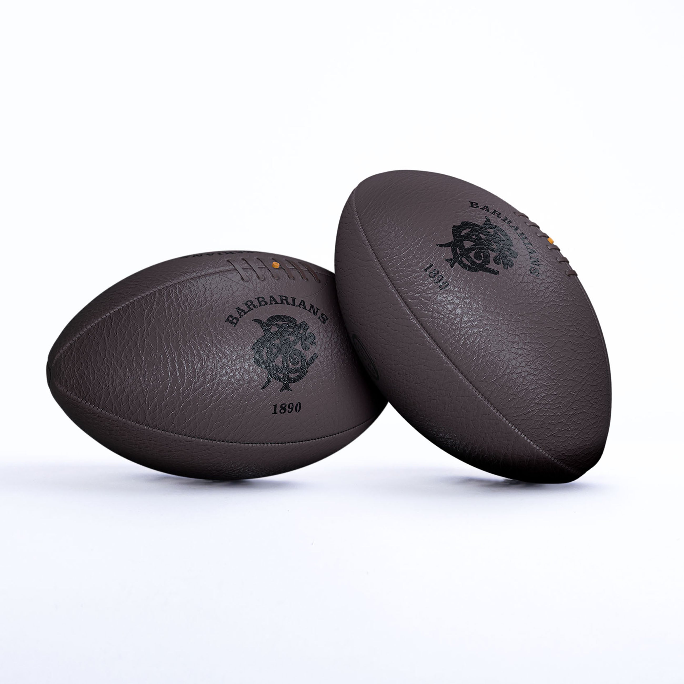 gilbert-rugby-barbarians-fc-vintage-pallone-in-pelle-misura-5 image 1