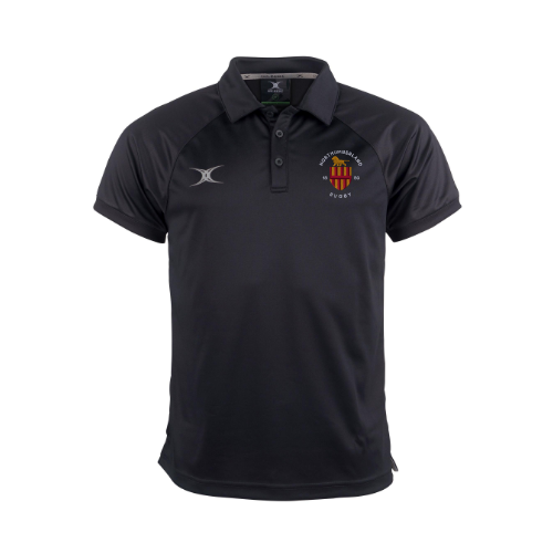 gilbert-rugby-northumberland-rfu-evo-polo-manica-corta-uomo-nera image 1