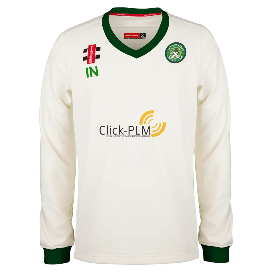 gray-nicolls-sanderstead-cc-adulto-pro-performance-maglione-match-avorio-verde image 1