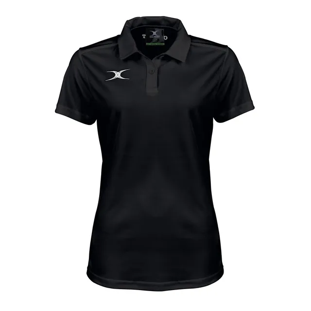gilbert-rugby-photon-ii-polo-donna-nero-dark-navy-bianco image 1