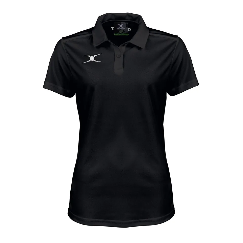 gilbert-rugby-photon-ii-polo-donna-nero-dark-navy-bianco image 1