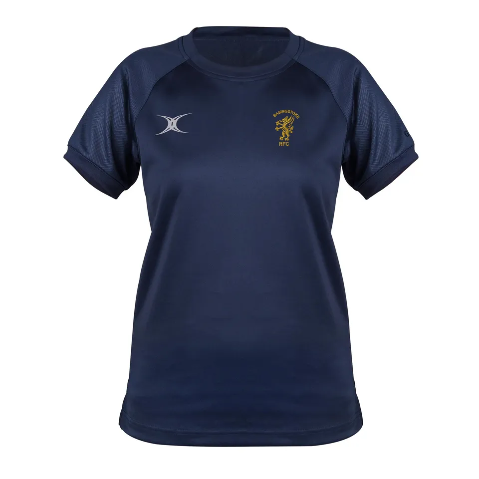 gilbert-rugby-basingstoke-rfc-donna-evo-t-shirt-manica-corta-blu-navy-scuro image 1