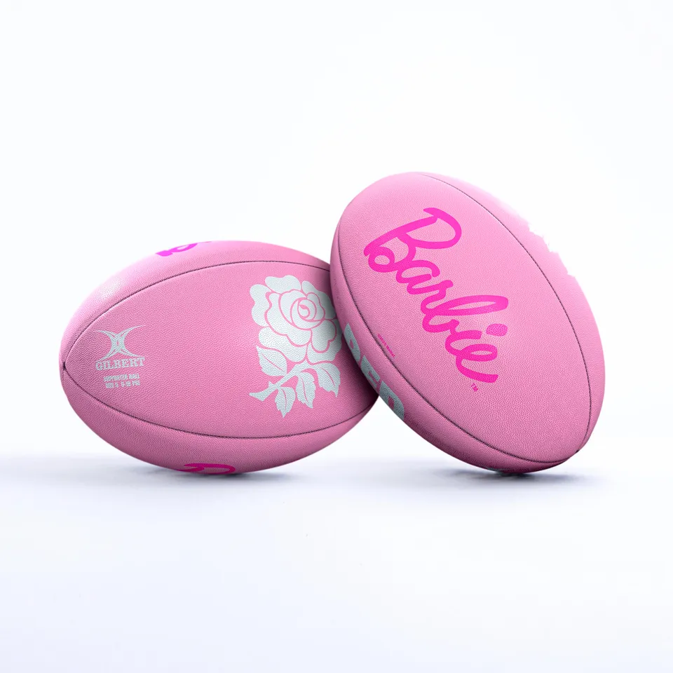 gilbert-rugby-barbie-x-red-roses-supporter-ball-pallone-da-rugby image 1