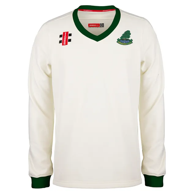 gray-nicolls-corvedale-cc-senior-maglione-match-pro-performance-avorio-verde image 1