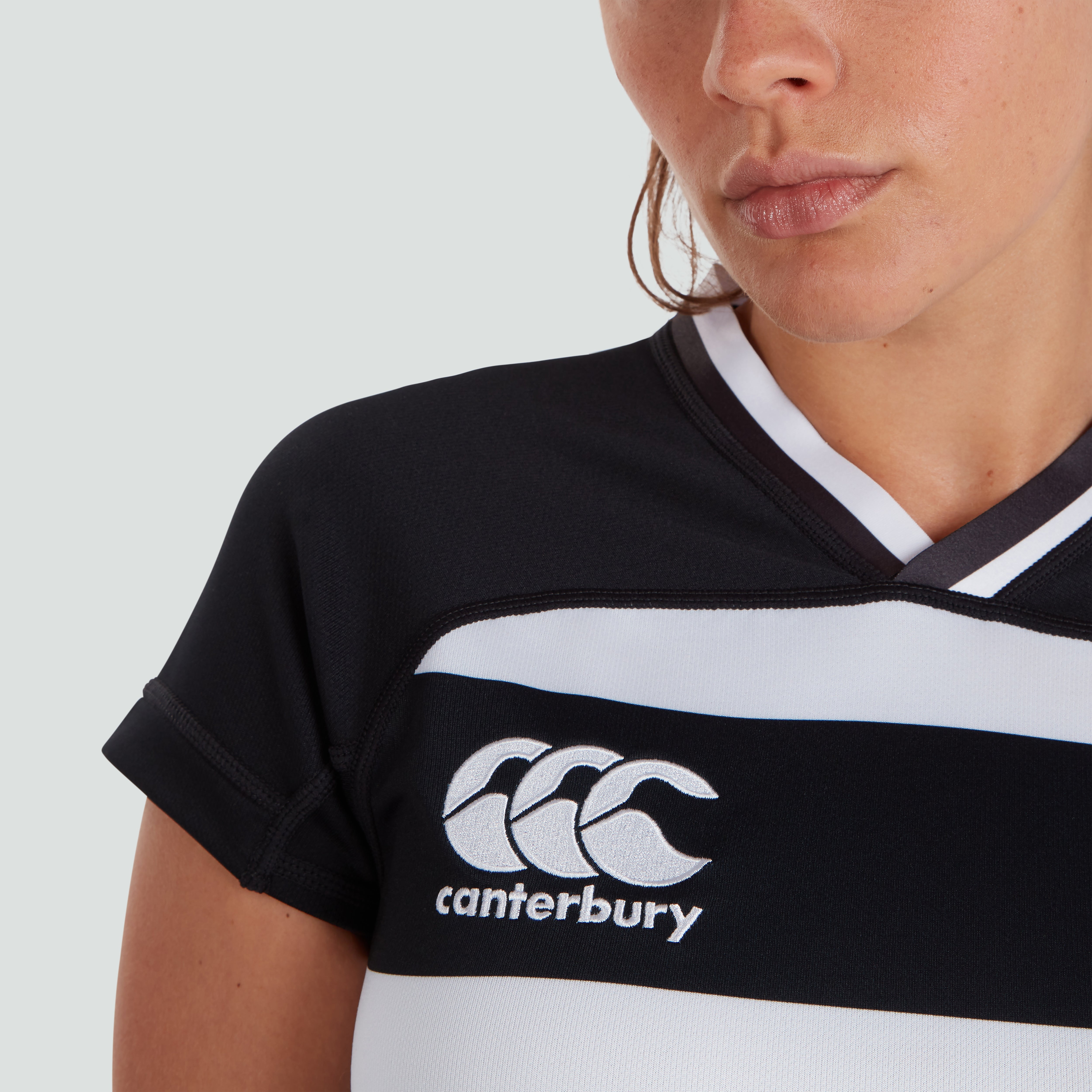 canterbury-vapodri-evader-hooped-jersey-donna-nero image 5
