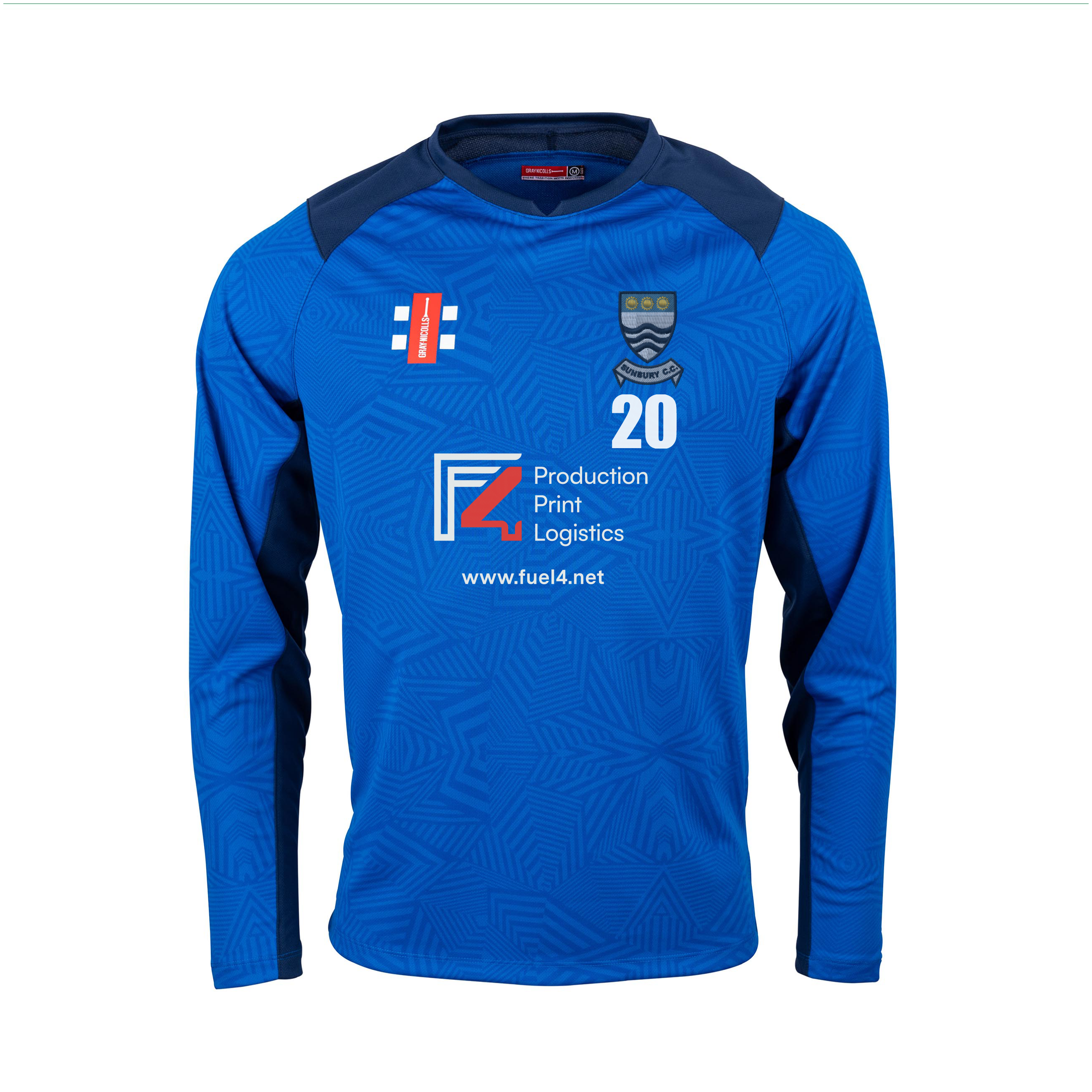 gray-nicolls-pro-performance-t20-maglia-cricket-l-s-senior-sunbury-cc-royal-navy image 1