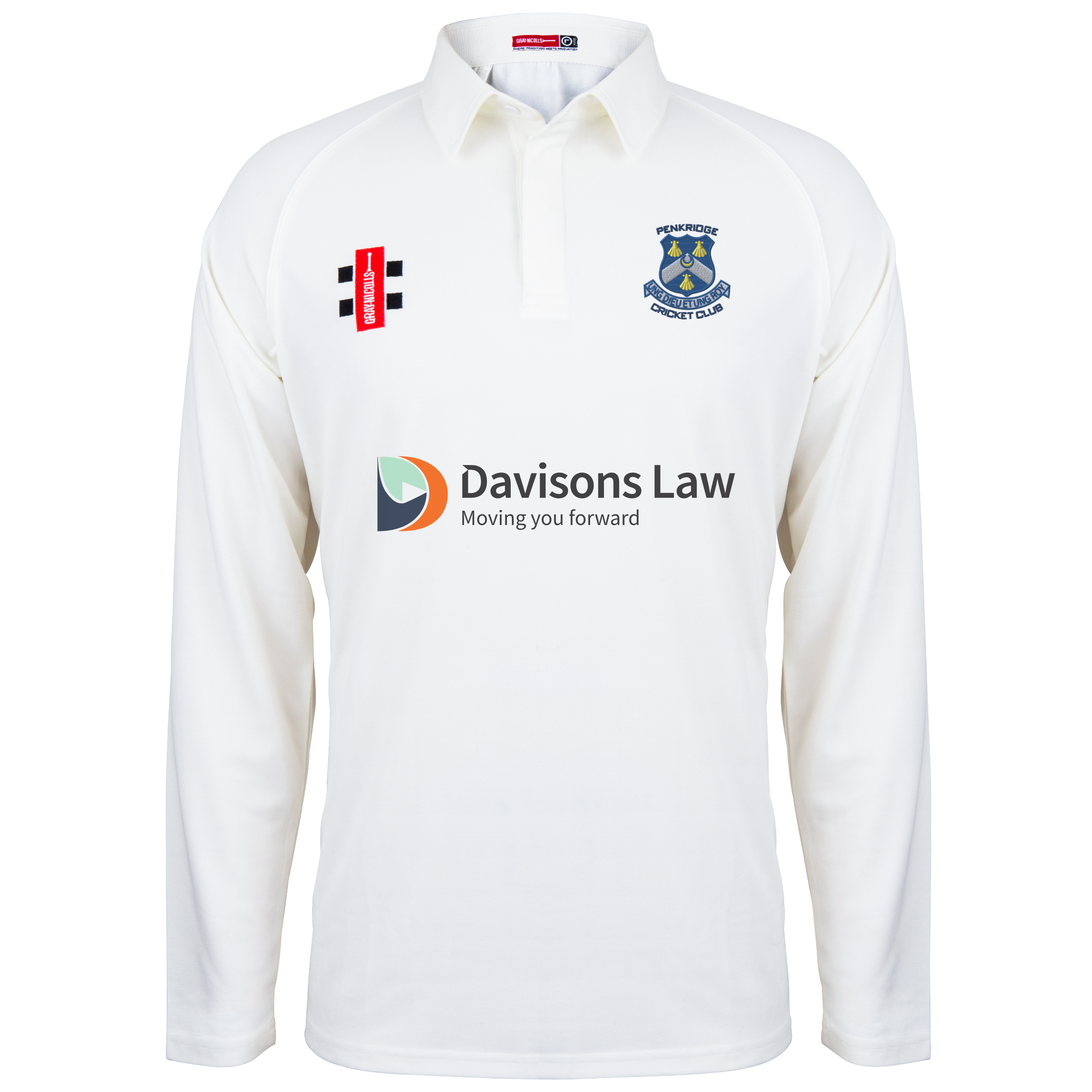 gray-nicolls-penkridge-cc-junior-matrix-v2-maglia-cricket-manica-lunga-ivory image 1