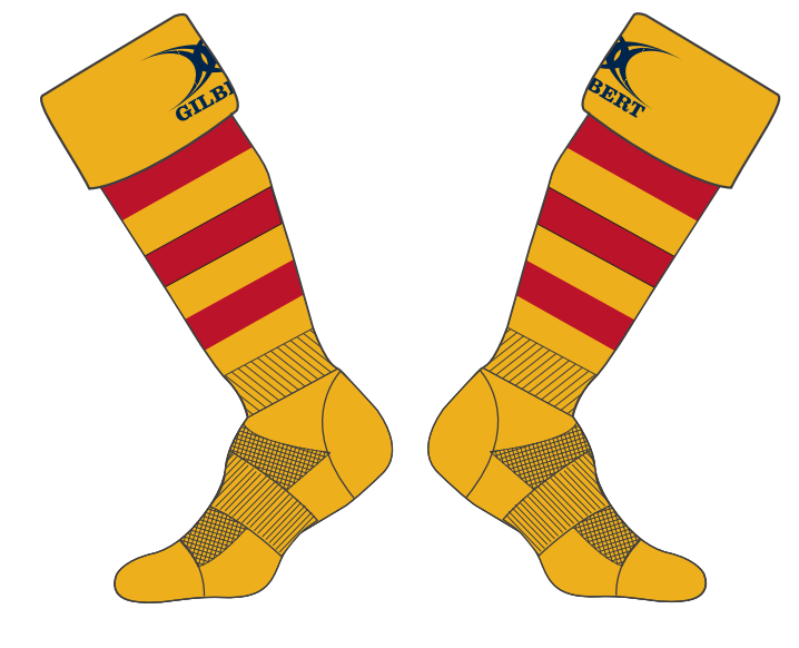 gilbert-rugby-pro-calzettoni-senior-medway-rfc-ambra-rosso image 1