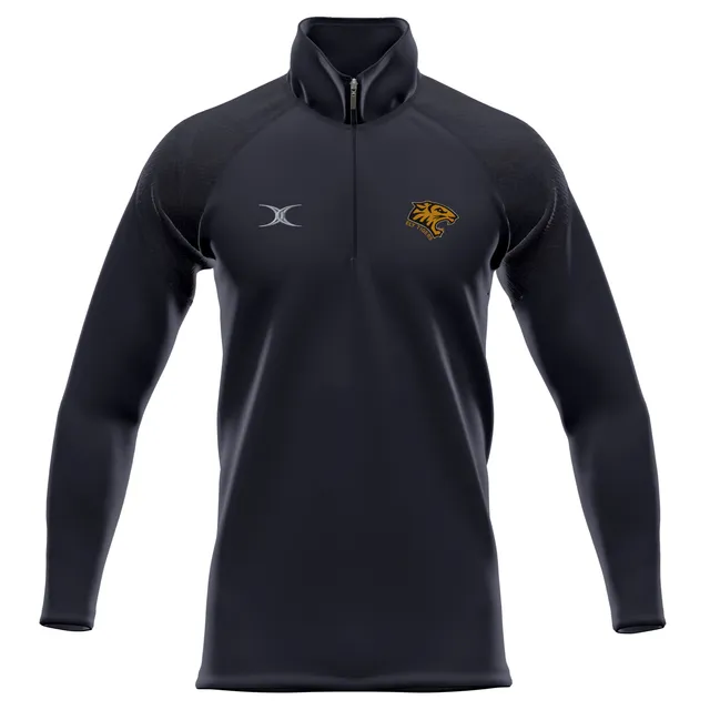 gilbert-rugby-gts-felpa-1-4-zip-senior-ely-tigers-rfc-nero image 1