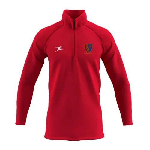 gilbert-rugby-gts-1-4-zip-fleece-chester-rufc-senior-rossa image 1