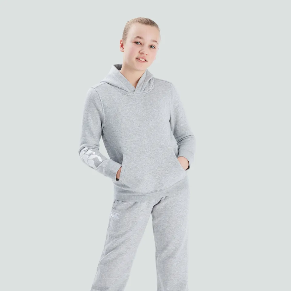 canterbury-club-hoody-grey-junior-unisex-felpa-cappuccio-300gsm image 1