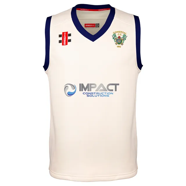 gray-nicolls-gomersal-cc-senior-pro-performance-slipover-avorio-navy image 1