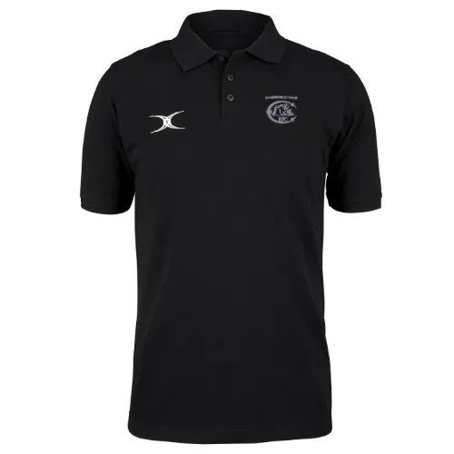 gilbert-rugby-polo-quest-uomo-cumbernauld-rfc-nera-cotone-organico image 1