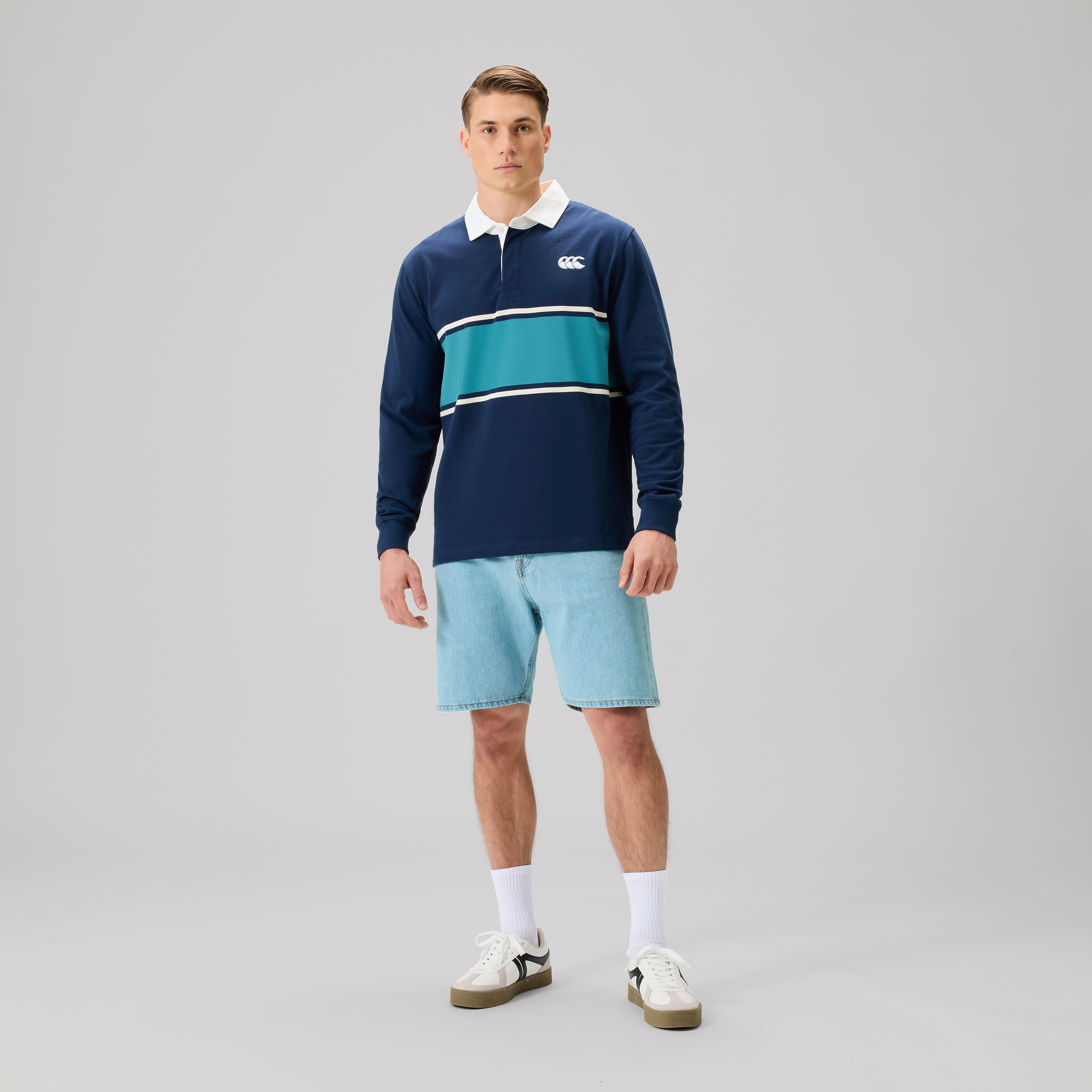 canterbury-fundamentals-stripe-rugby-jersey-uomo-maglia-rugby-blu image 2