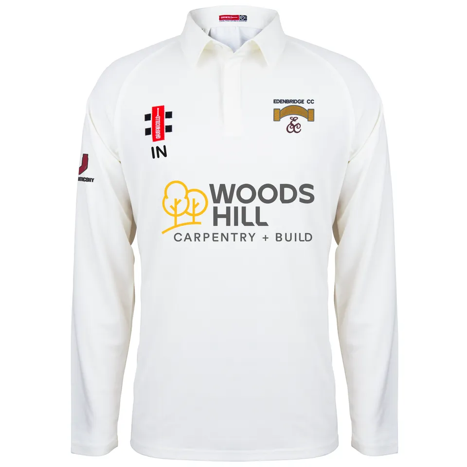 gray-nicolls-edenbridge-cc-junior-matrix-v2-maglia-cricket-manica-lunga-avorio image 1