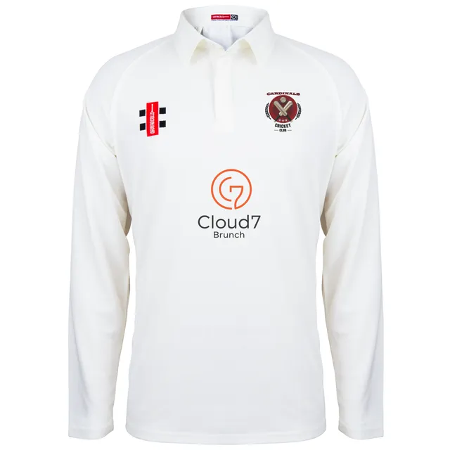 gray-nicolls-crs-cardinals-cc-junior-matrix-v2-maglia-cricket-manica-lunga-avori image 1
