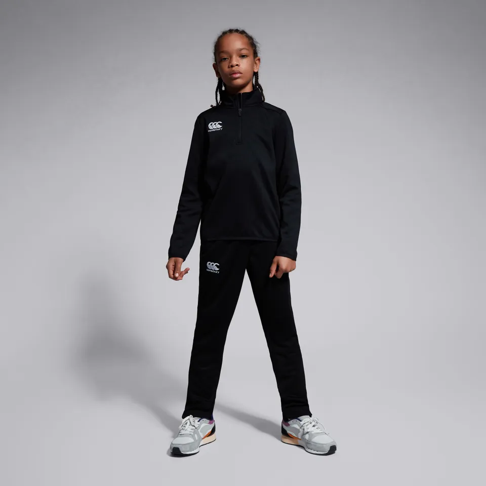 canterbury-junior-unisex-stretch-tapered-polyknit-pants-black image 1