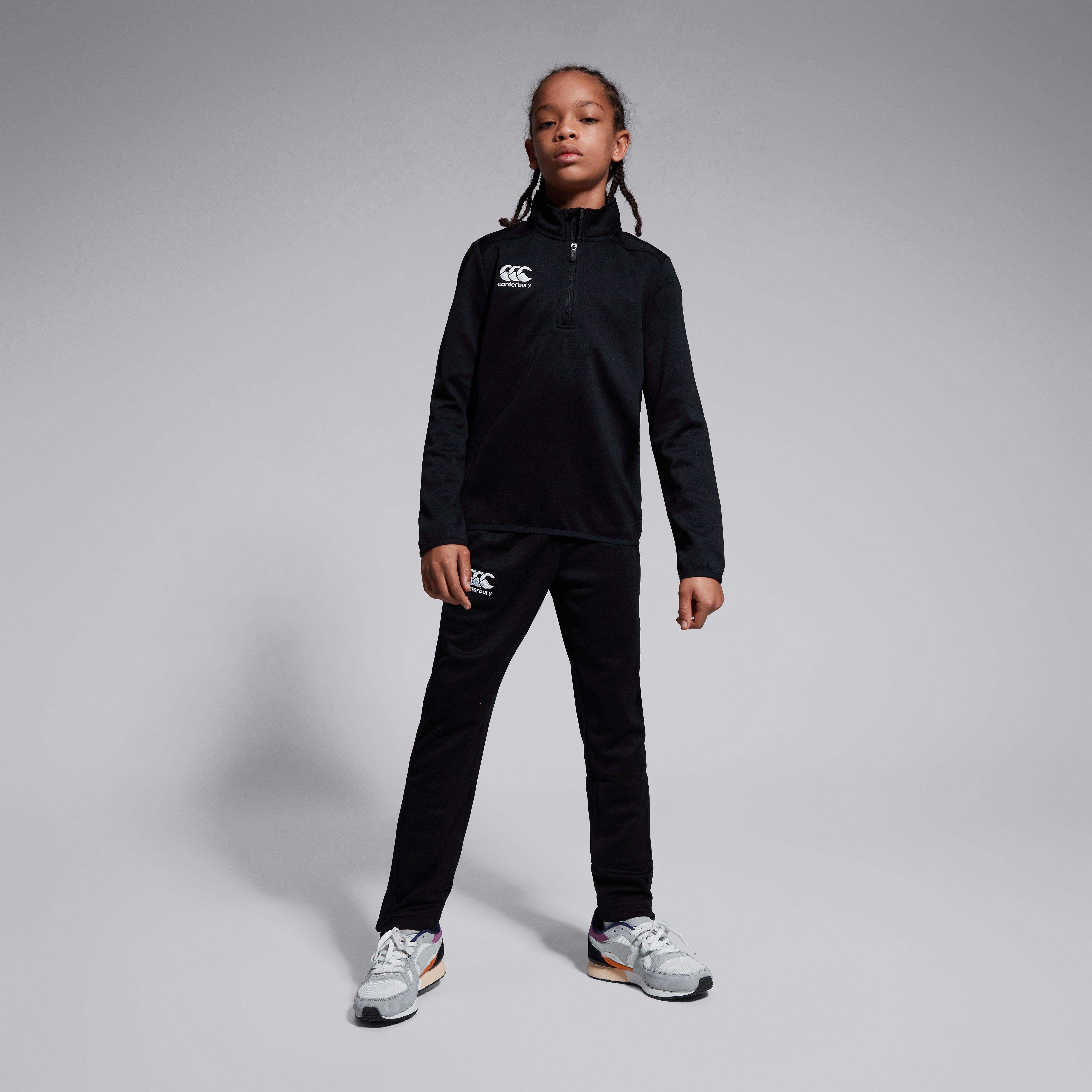 canterbury-club-1-4-zip-midlayer-junior-unisex-top-allenamento-nero image 2