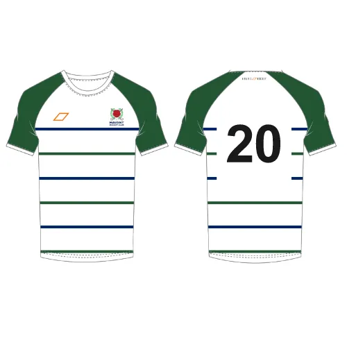 grays-havant-hc-atlas-t-shirt-junior-bianca-verde-manica-corta image 1