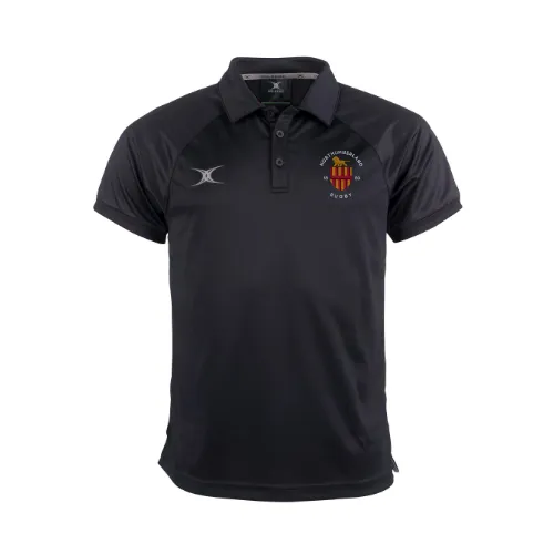 gilbert-rugby-northumberland-rfu-evo-polo-manica-corta-uomo-nera image 1