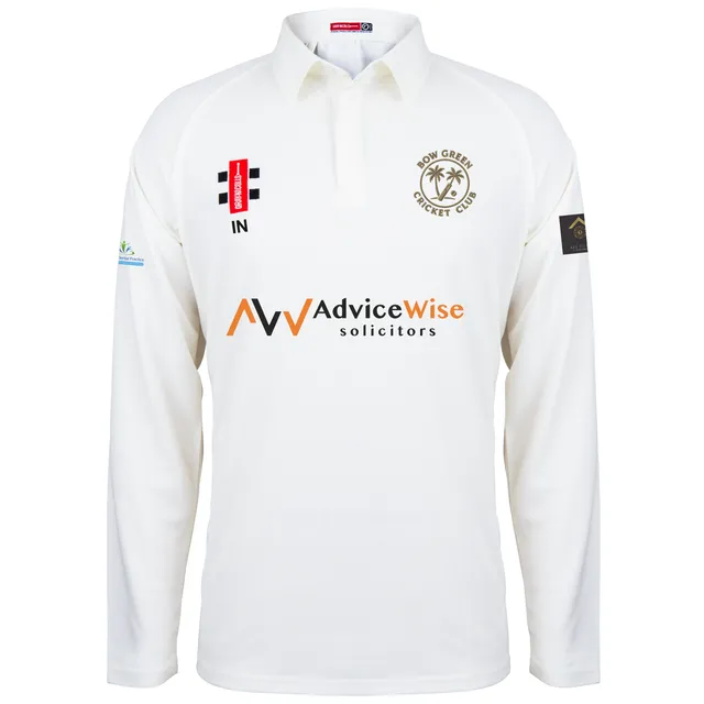 gray-nicolls-bow-green-cc-senior-maglia-gara-matrix-v2-manica-lunga-avorio image 1