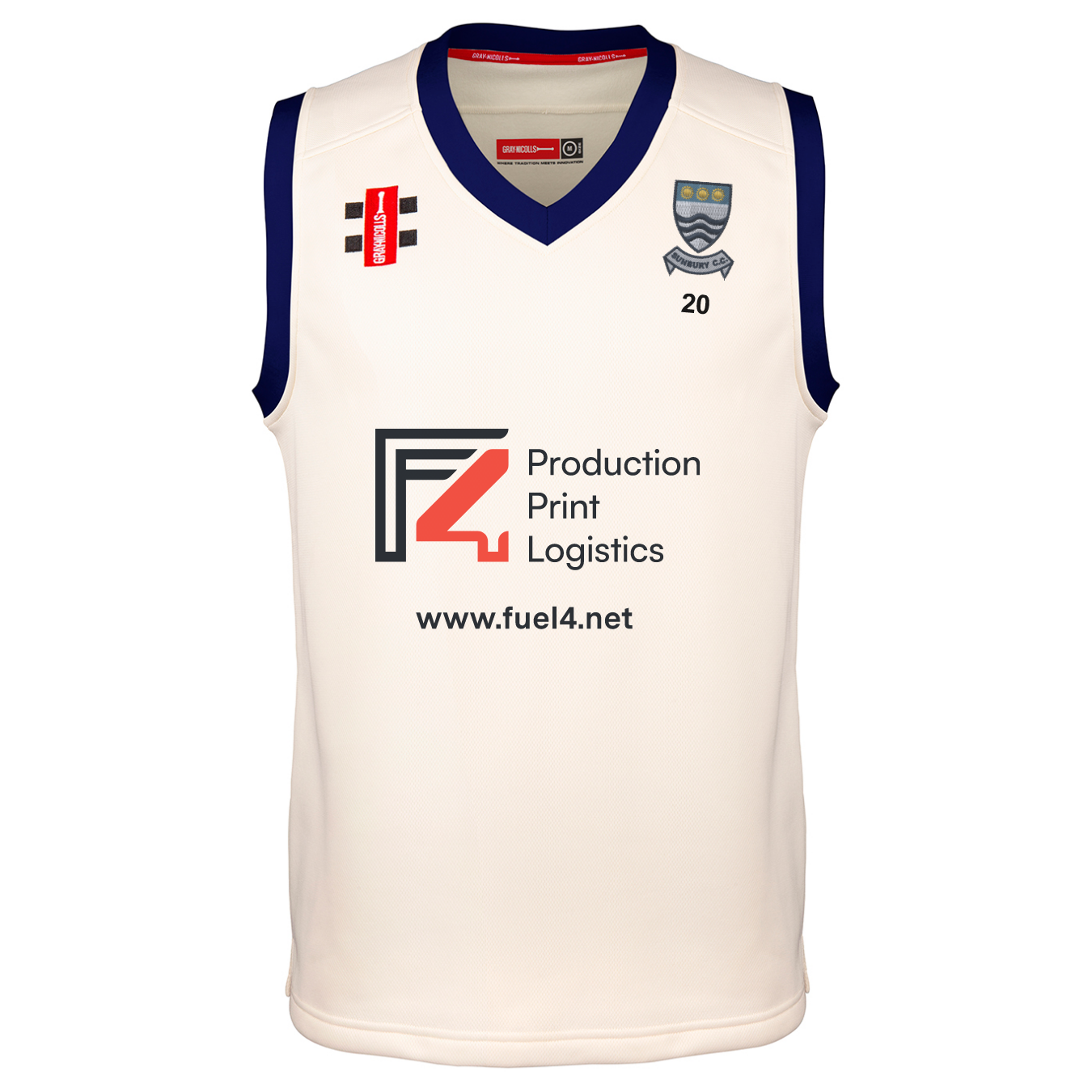 gray-nicolls-sunbury-cc-pro-performance-match-slipover-adulto-avorio-navy image 1