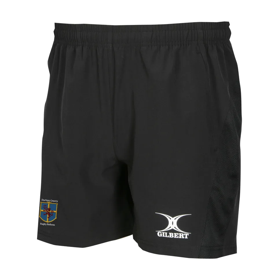 gilbert-rugby-durham-county-referee-pantaloncini-leisure-corti-donna-neri image 1