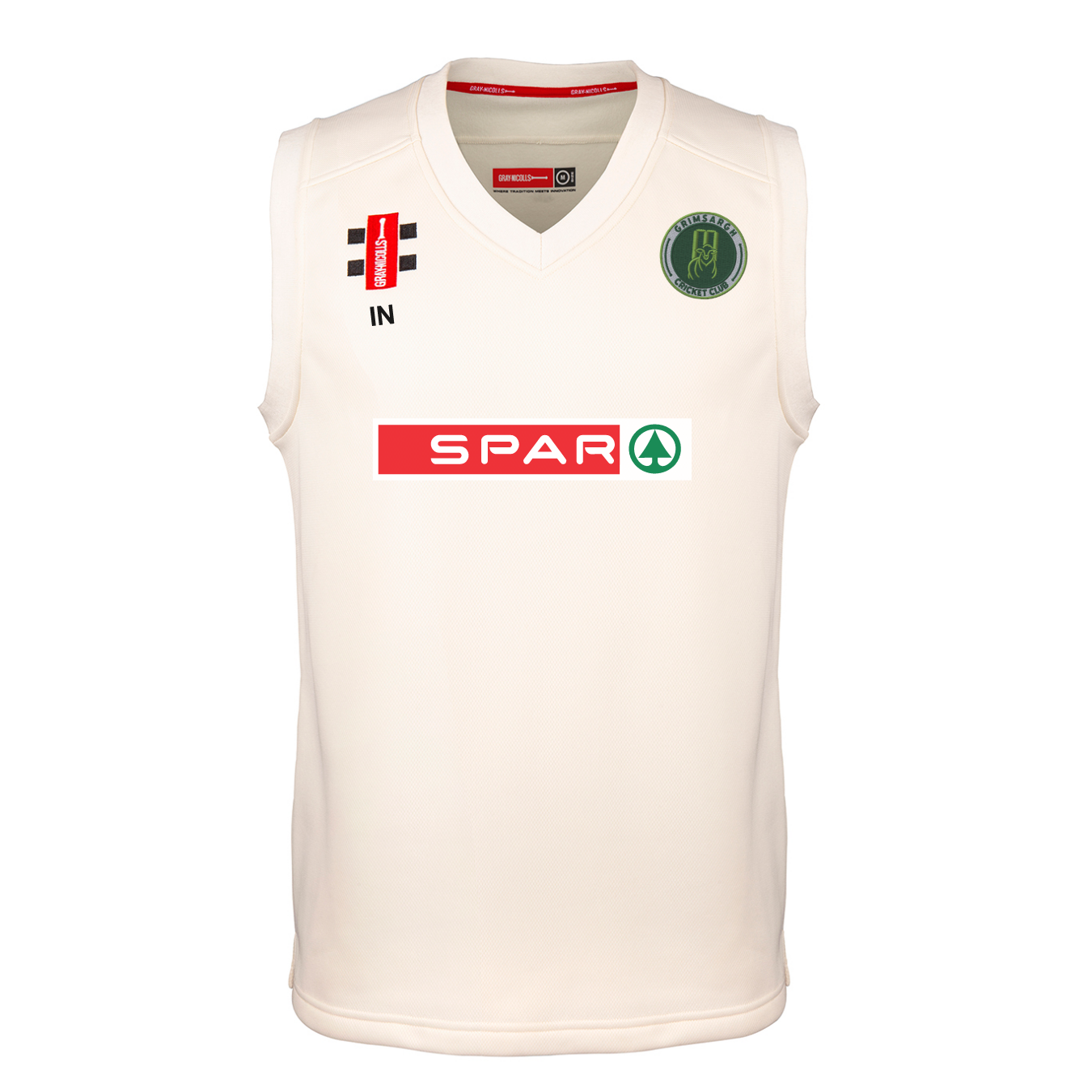 gray-nicolls-grimsargh-cc-senior-pro-performance-slipover-cricket-avorio image 1