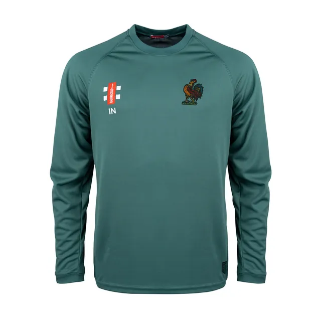 gray-nicolls-harrogate-cc-matrix-v2-t-shirt-manica-lunga-junior-verde image 1