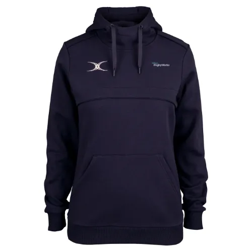 gilbert-rugby-dallaglio-rugby-works-photon-felpa-cappuccio-donna-blu-navy image 1