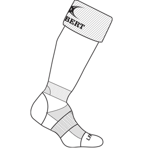 gilbert-rugby-sidcup-rfc-kryten-ii-calzettoni-rugby-bambino-bianchi image 1