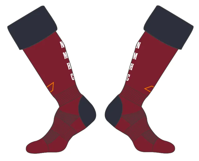 grays-newcastle-medics-hc-g650-calze-senior-bordeaux-blu-navy image 1