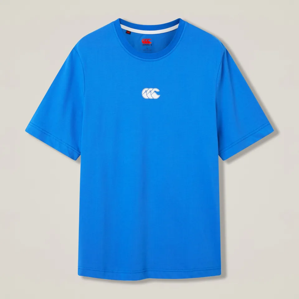 canterbury-tempo-training-tee-unisex-t-shirt-allenamento-rugby-blu image 1