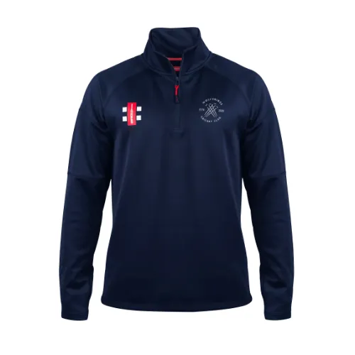gray-nicolls-pro-thermo-fleece-1-4-zip-senior-wolverines-cc-blu-navy image 1