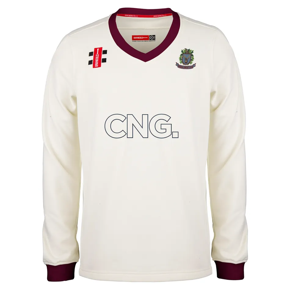gray-nicolls-pro-performance-maglione-harden-cricket-club-avorio-bordeaux-maglio image 1