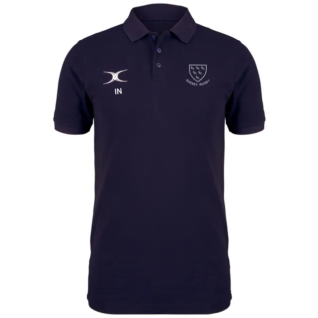 gilbert-rugby-sussex-rfu-quest-polo-uomo-blu-navy-scuro-senior image 1
