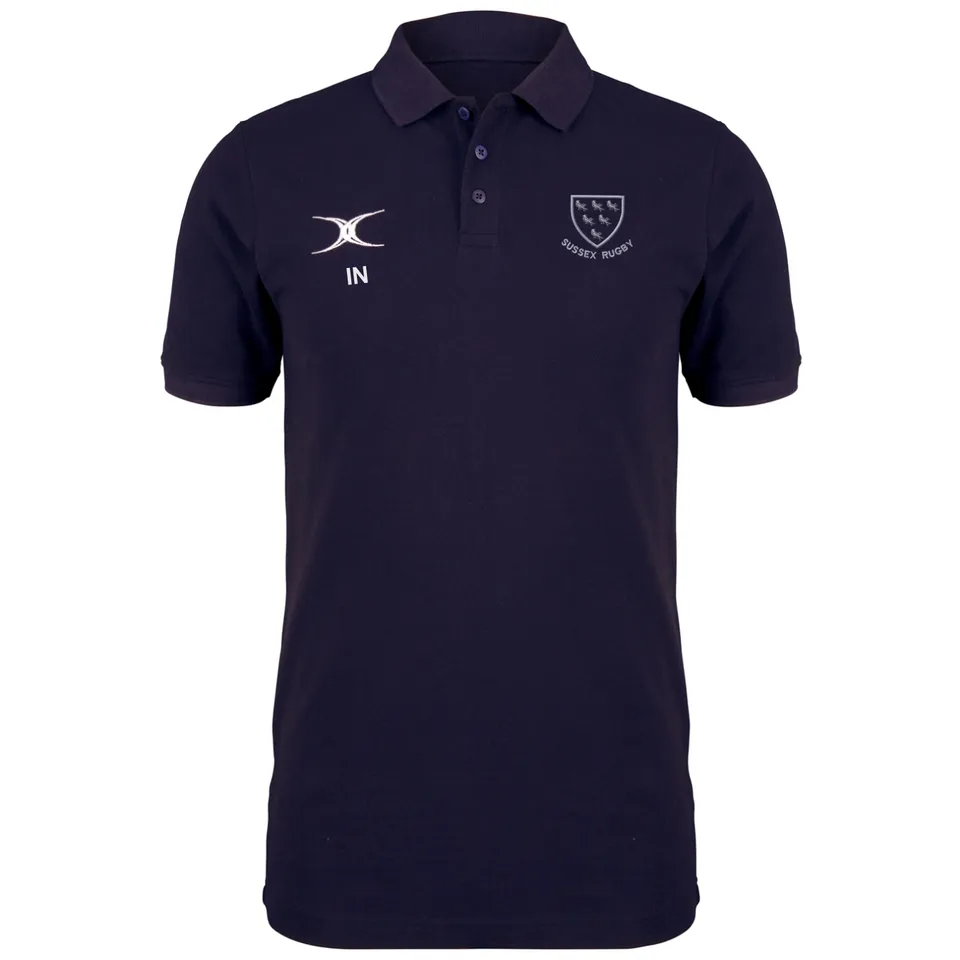 gilbert-rugby-sussex-rfu-quest-polo-uomo-blu-navy-scuro-senior image 1