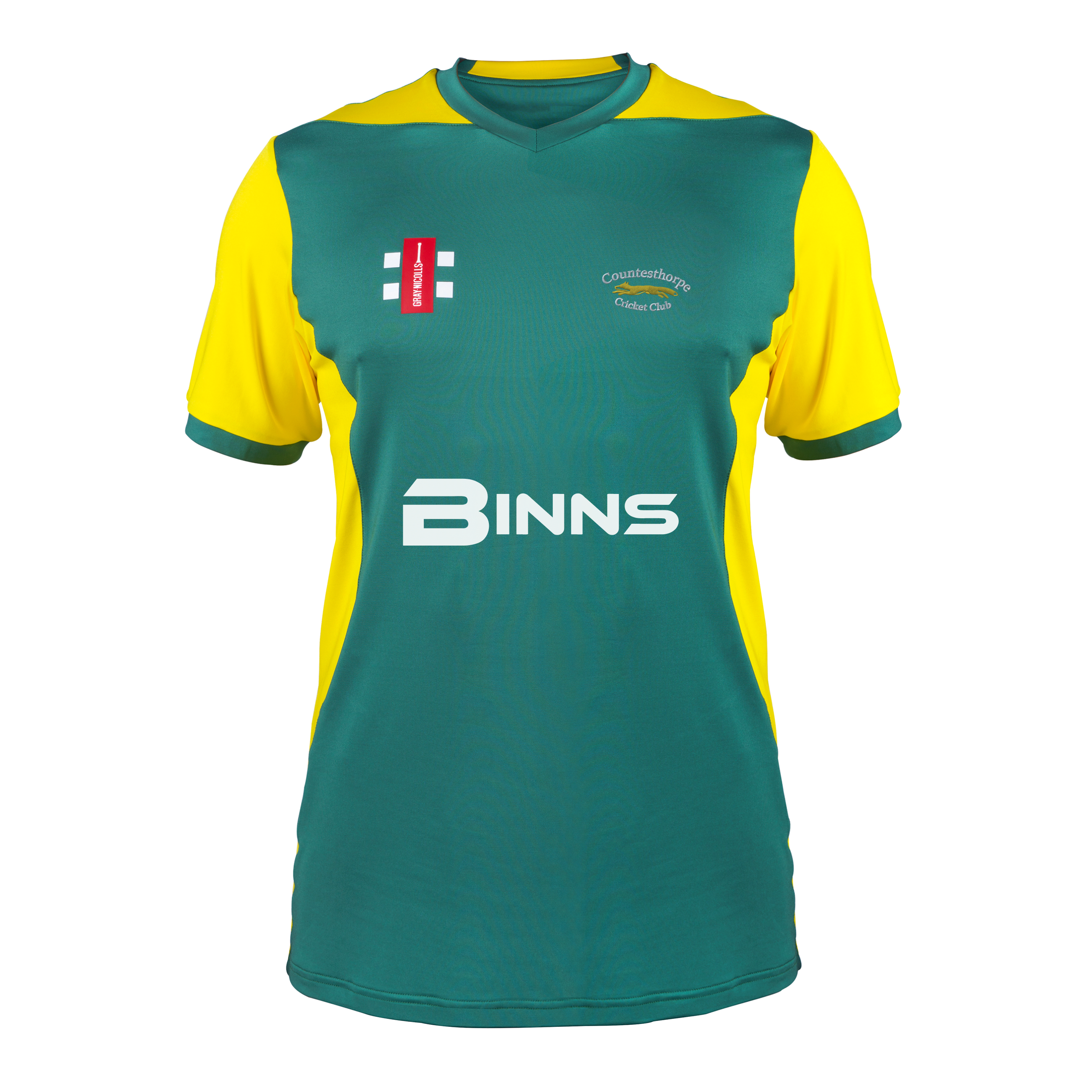gray-nicolls-pro-performance-maglia-t20-countesthorpe-cc-senior-verde-giallo-man image 1