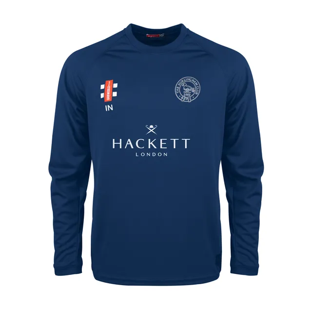 gray-nicolls-hurlingham-cc-senior-navy-matrix-v2-l-s-tee-maglia-manica-lunga image 1