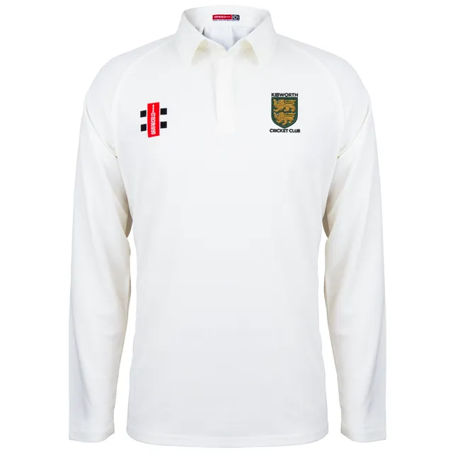 gray-nicolls-matrix-v2-maglia-cricket-l-s-junior-ivory-kibworth-cc image 1