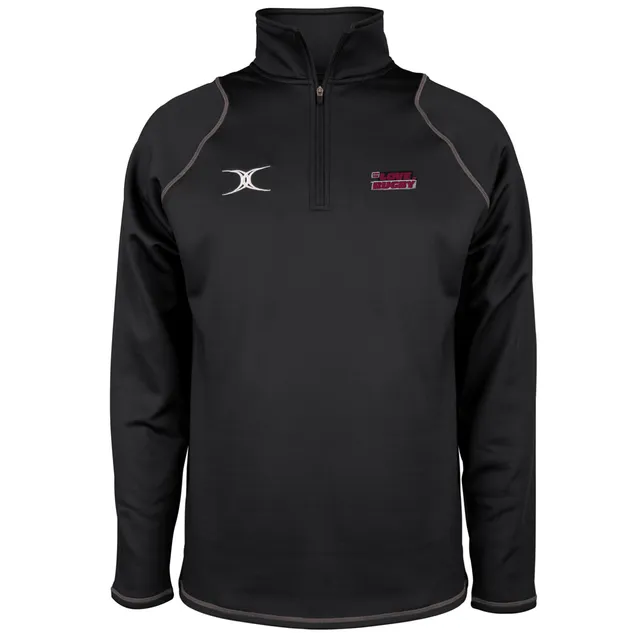 gilbert-rugby-for-the-love-of-rugby-quest-pile-1-4-zip-nero-junior image 1