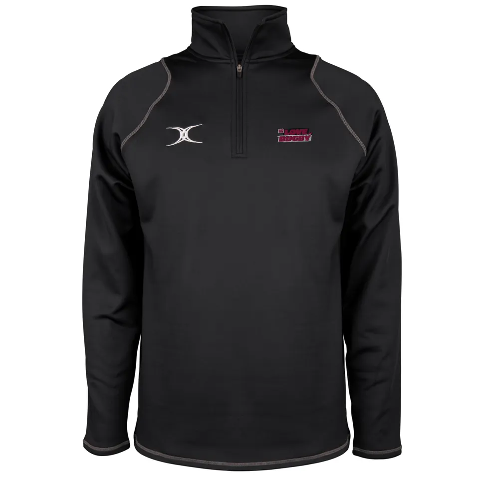 gilbert-rugby-for-the-love-of-rugby-quest-pile-1-4-zip-nero-junior image 1