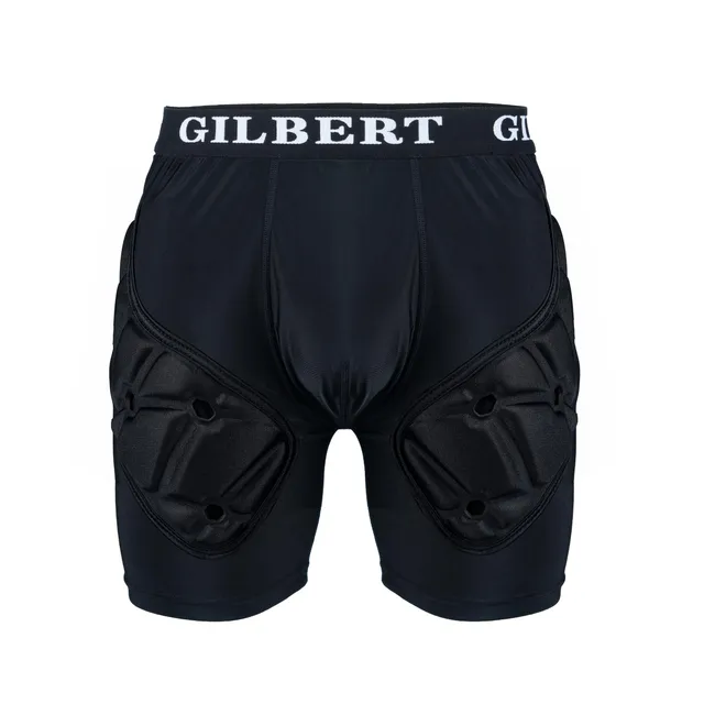 gilbert-rugby-xp25-protective-shorts-junior-pantaloncini-protettivi-rugby-nero image 1