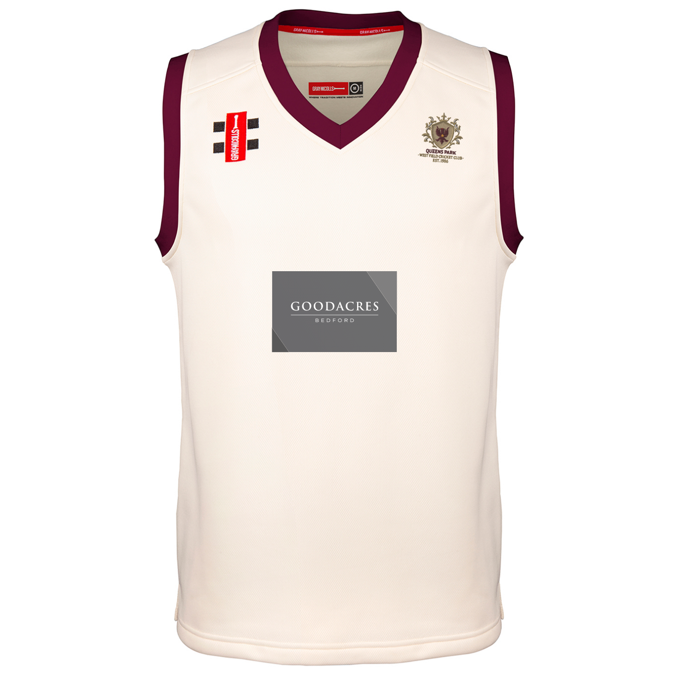 gray-nicolls-queens-park-westfield-pro-performance-slipover-da-partita-adulto-av image 1