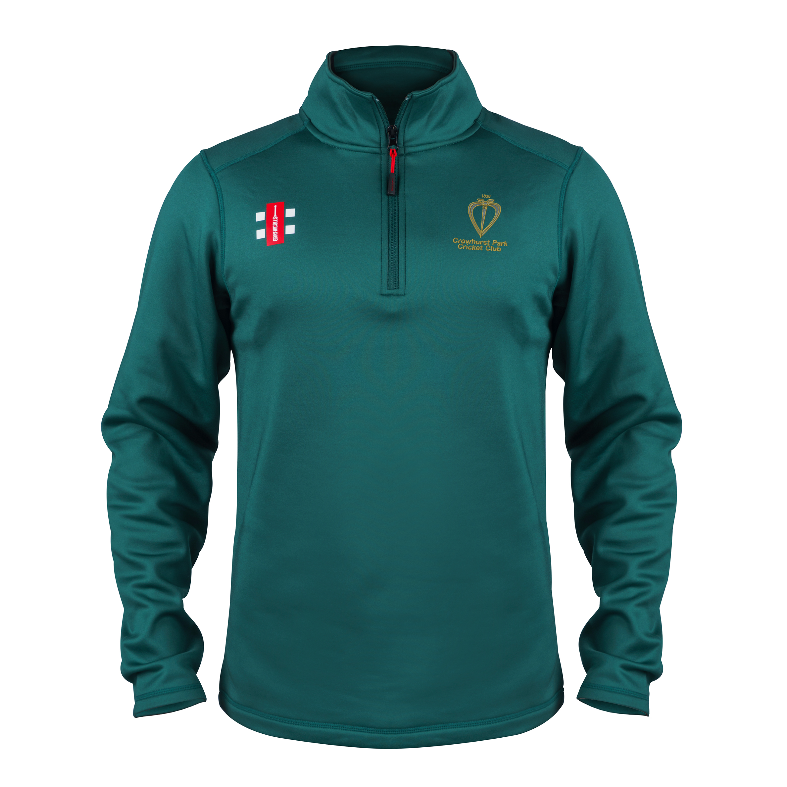 gray-nicolls-crowhurst-park-cc-storm-felpa-pile-senior-green image 1